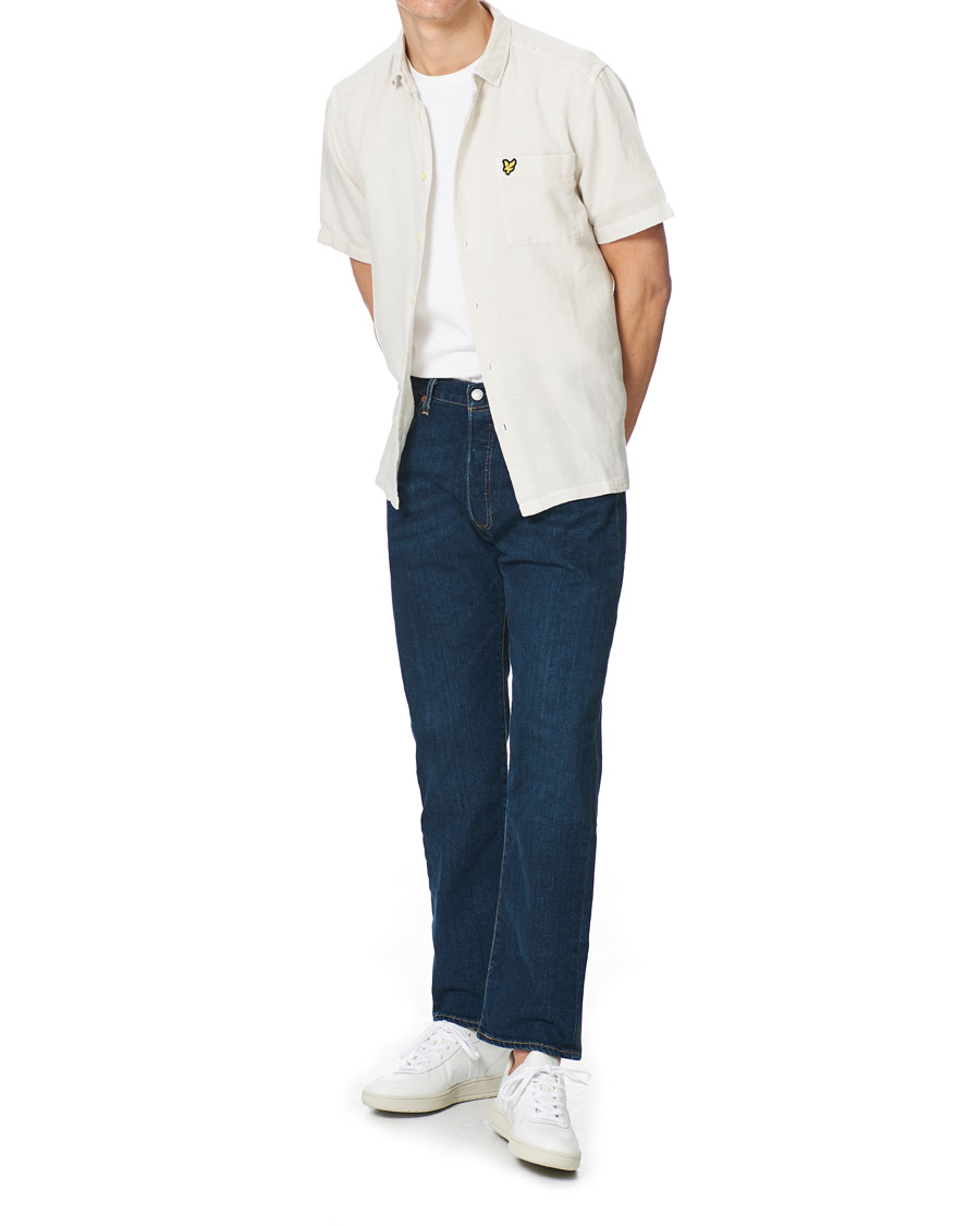 Herr | Skjortor | Lyle & Scott | Washed Cotton Linen Shirt Mist