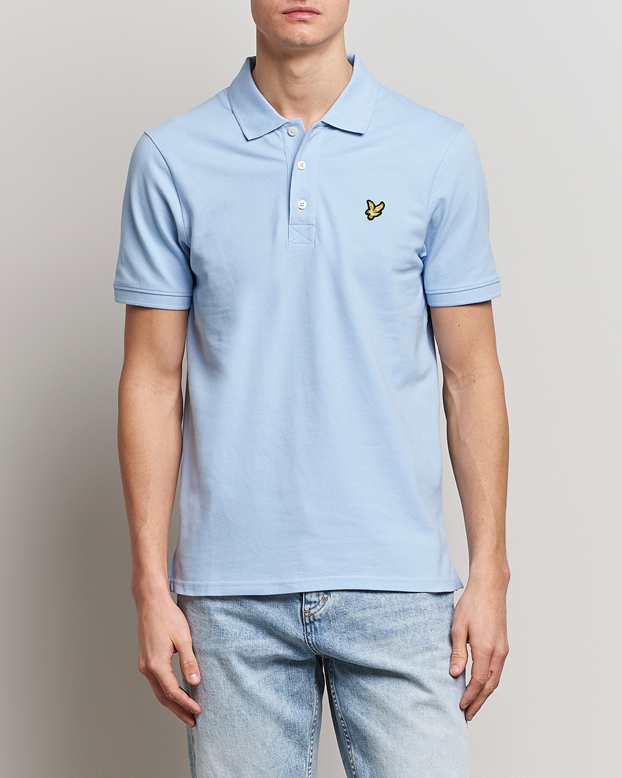 Herr |  | Lyle & Scott | Plain Pique Polo Light Blue