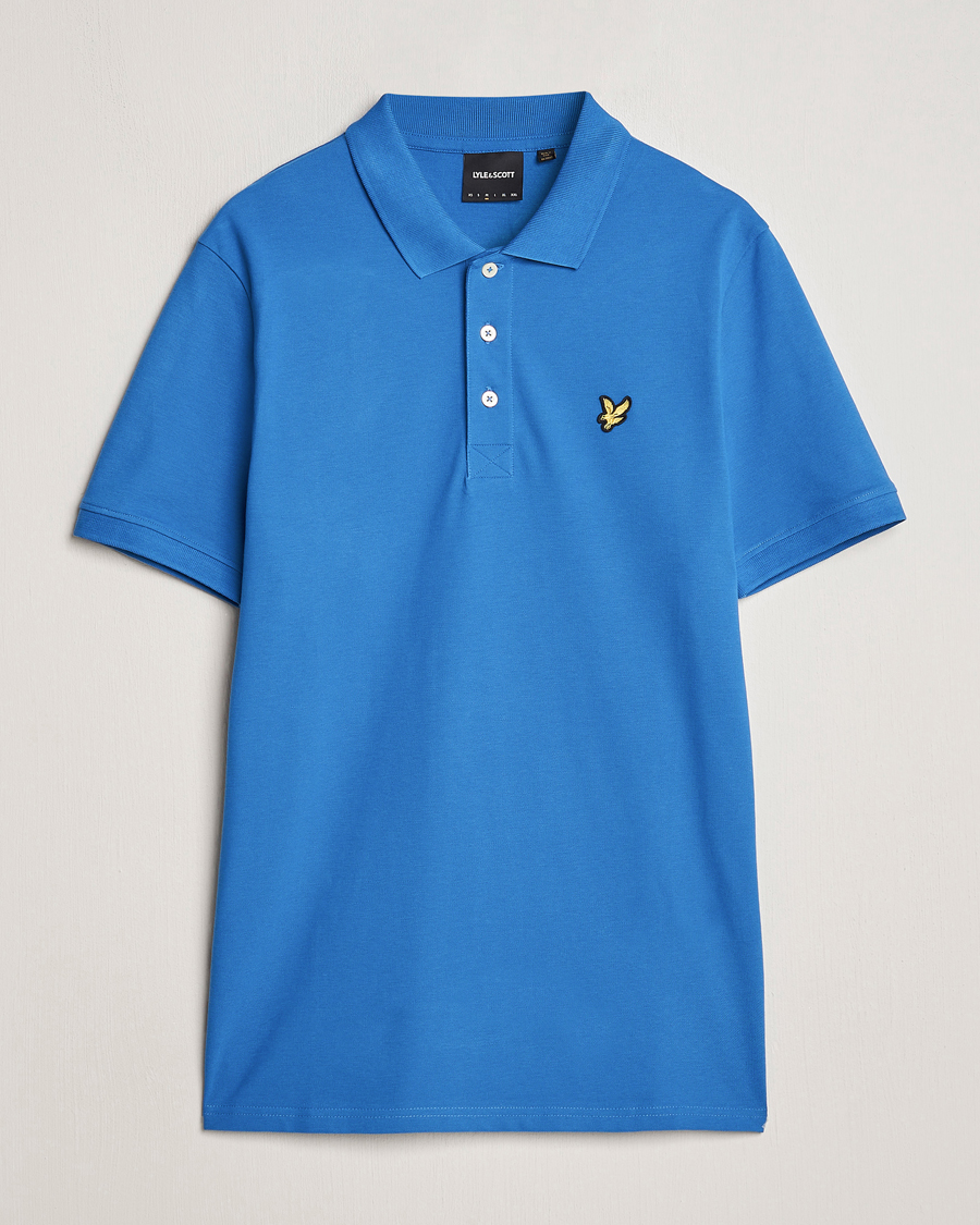 Herr | Pikéer | Lyle & Scott | Plain Pique Polo Spring Blue