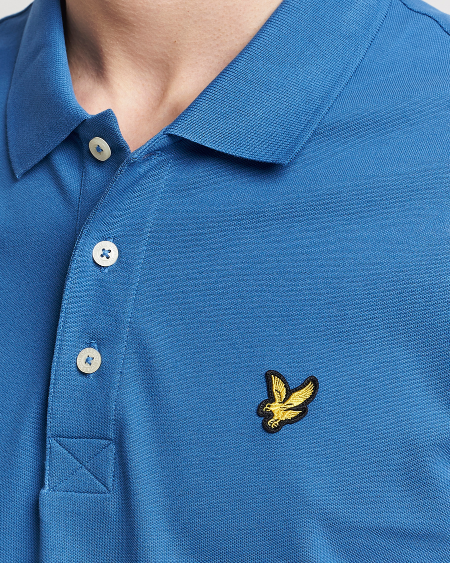 Herr | Pikéer | Lyle & Scott | Plain Pique Polo Spring Blue