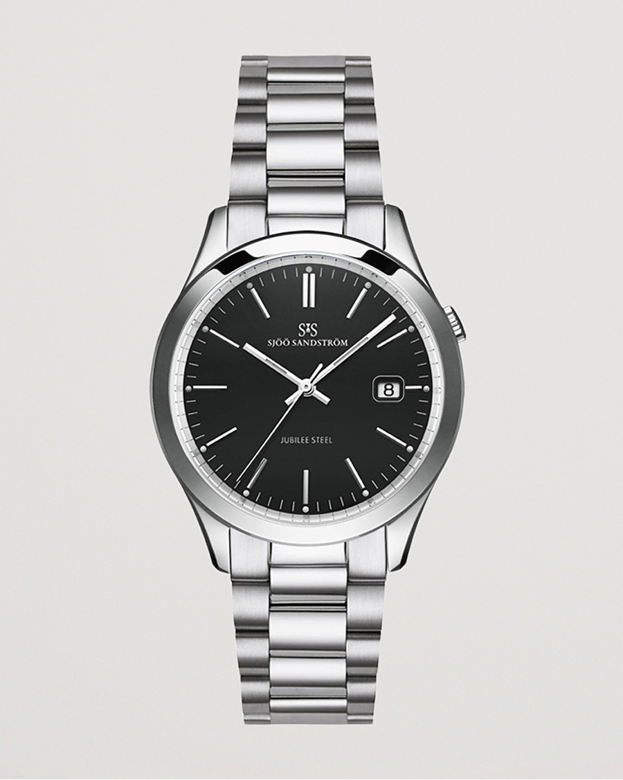 Herr | Sjöö Sandström Jubilee Steel Quartz 40mm Black/Steel | Sjöö Sandström | Jubilee Steel Quartz 40mm Black/Steel