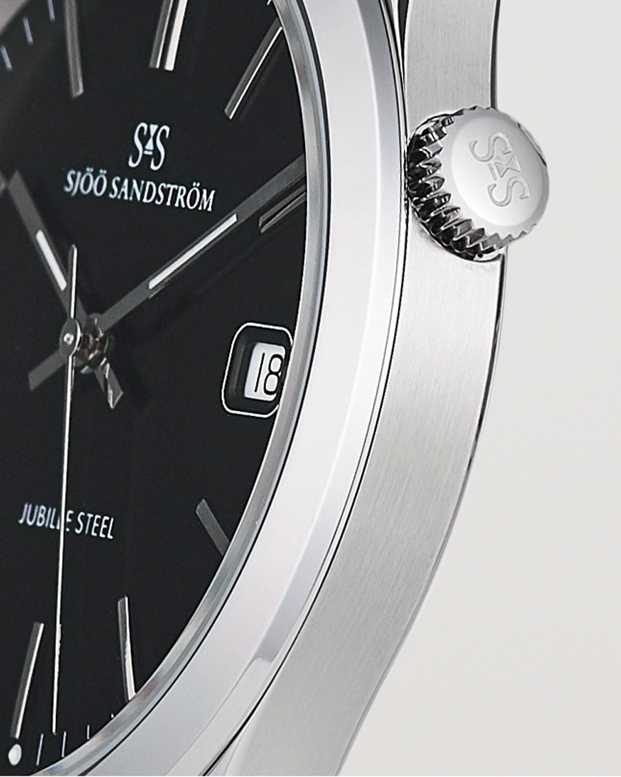 Herr | Sjöö Sandström Jubilee Steel Quartz 40mm Black/Steel | Sjöö Sandström | Jubilee Steel Quartz 40mm Black/Steel