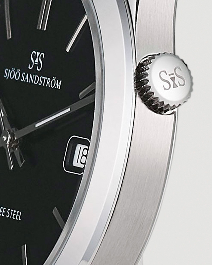 Herr | Sjöö Sandström Jubilee Steel Quartz 40mm Black/Black Calf | Sjöö Sandström | Jubilee Steel Quartz 40mm Black/Black Calf