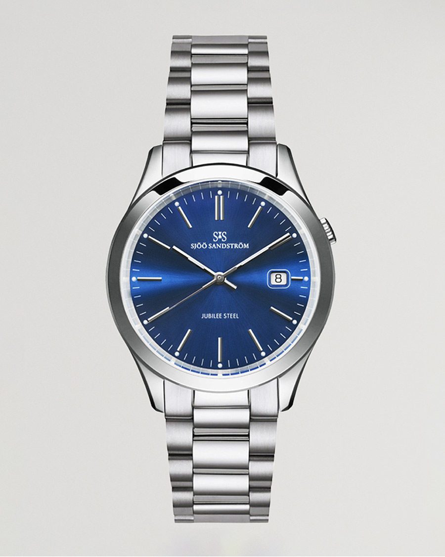 Herr | Sjöö Sandström Jubilee Steel Quartz 40mm Blue/Steel | Sjöö Sandström | Jubilee Steel Quartz 40mm Blue/Steel