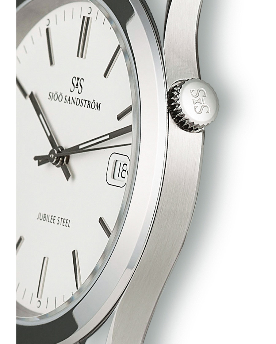 Herr | Sjöö Sandström Jubilee Steel Quartz 40mm White/Steel | Sjöö Sandström | Jubilee Steel Quartz 40mm White/Steel