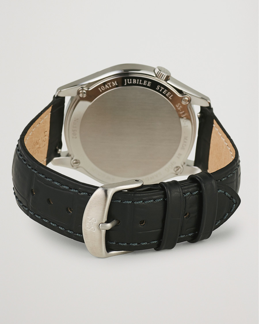 Herr | Sjöö Sandström Jubilee Steel Quartz 40mm White/Black Calf | Sjöö Sandström | Jubilee Steel Quartz 40mm White/Black Calf