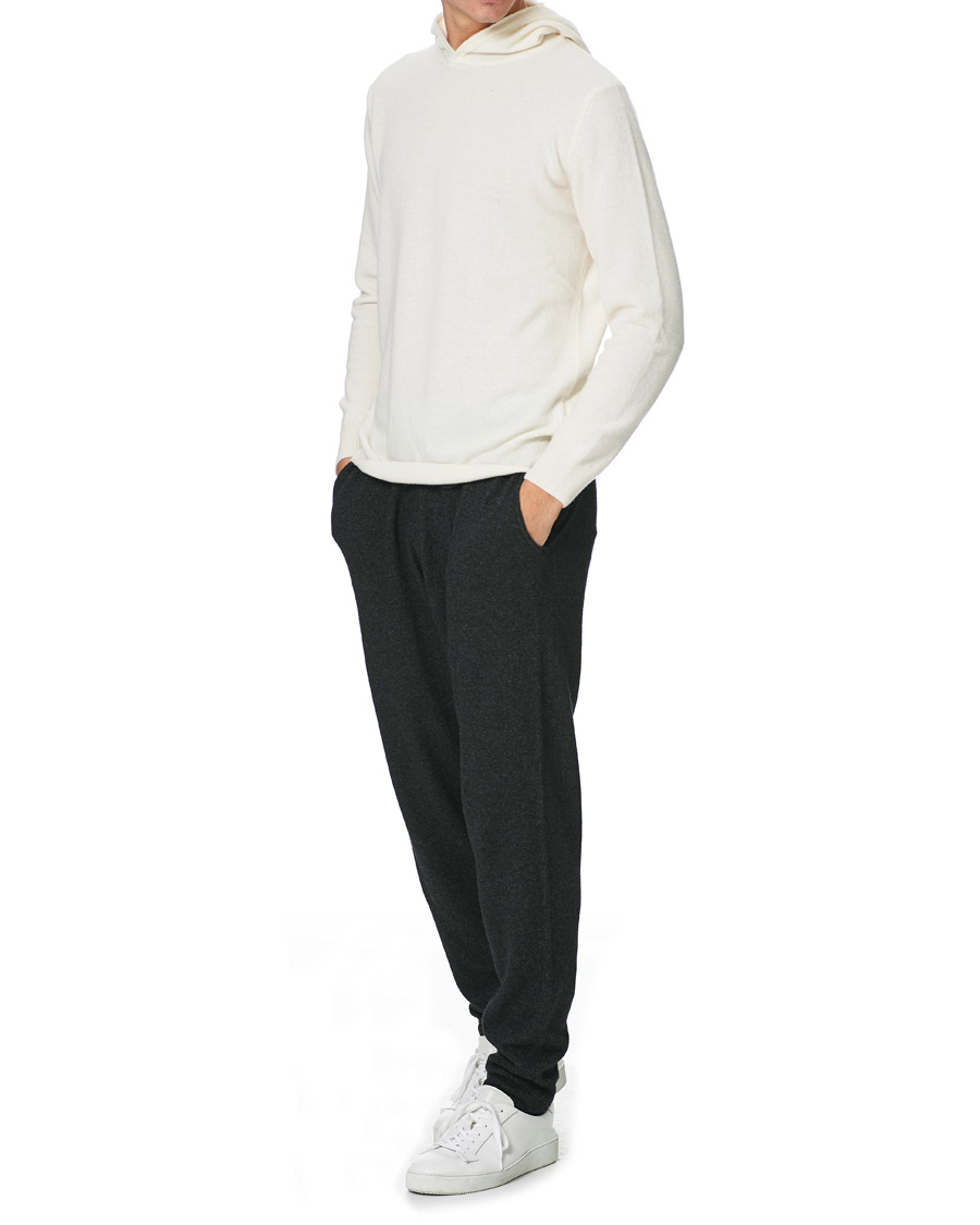 Herr | Byxor | Oscar Jacobson | Parson Wool/Cashmere Sweatpants Charcoal