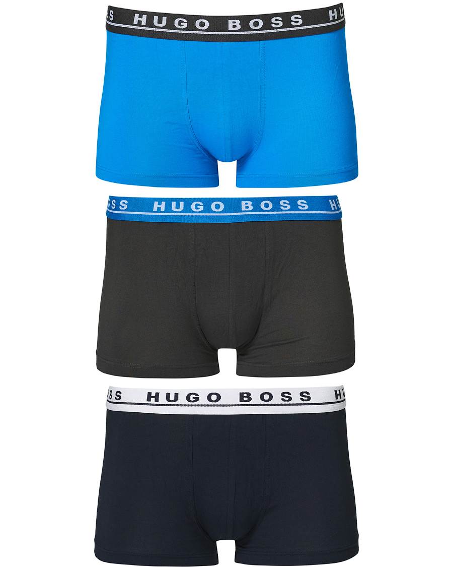 Herr | Underkläder | BOSS BLACK | BOSS 3-Pack Trunk Boxer Shorts Grey/Navy/Blue