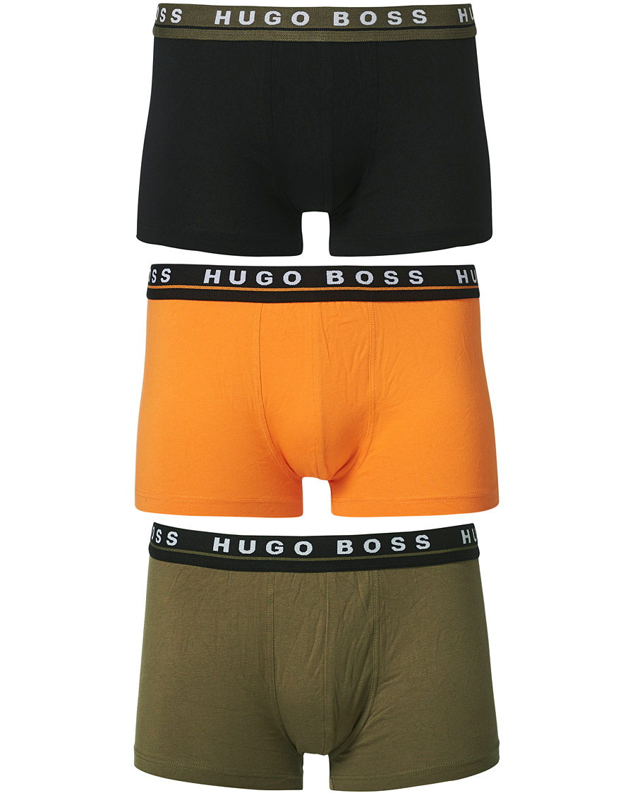 Herr | Underkläder | BOSS BLACK | BOSS 3-Pack Trunk Boxer Shorts Black/Orange/Green