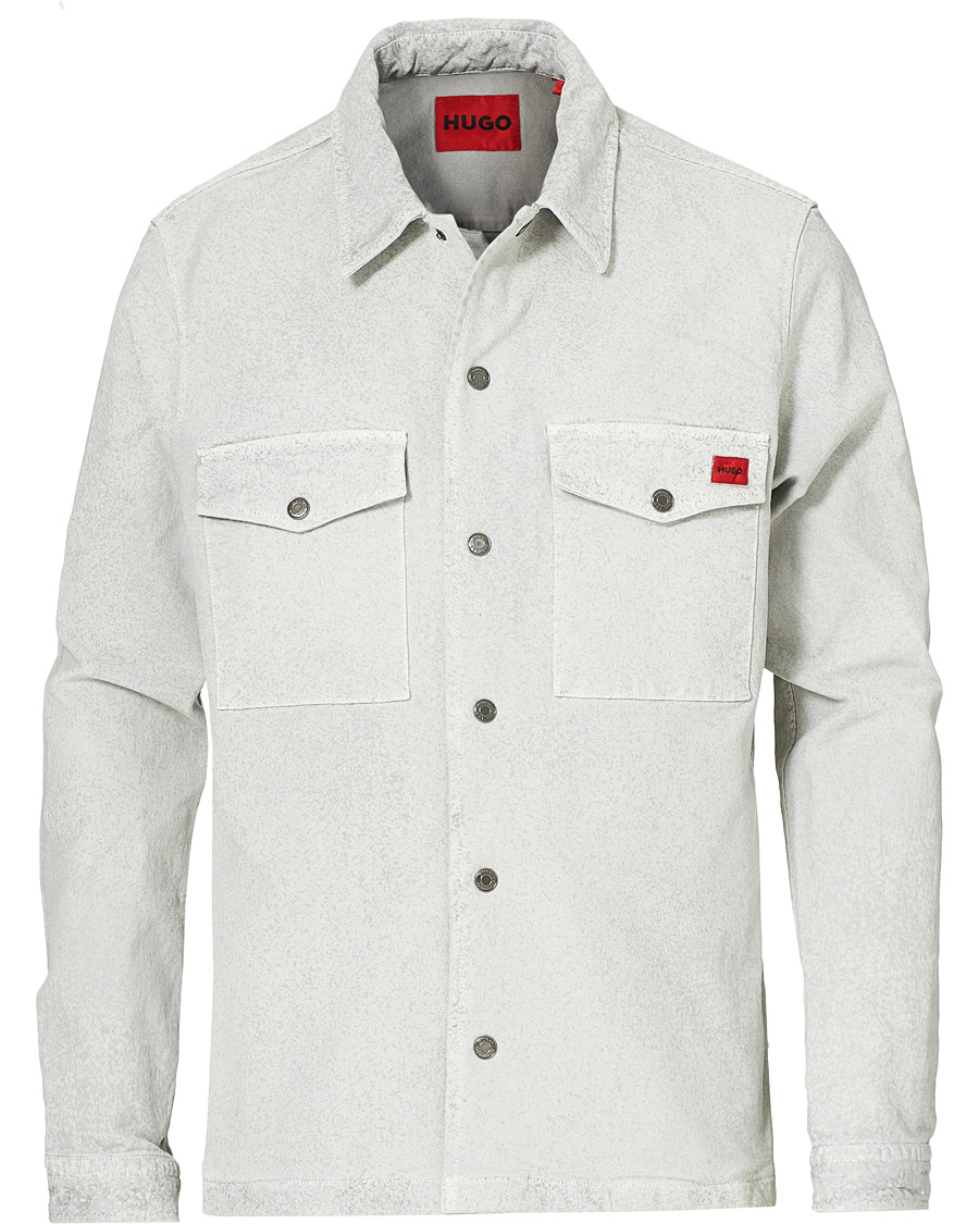 Herr | Skjortor | HUGO | Enalu Overshirt Medium Grey