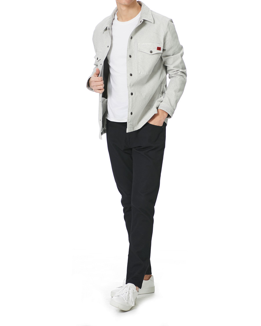 Herr | Skjortor | HUGO | Enalu Overshirt Medium Grey