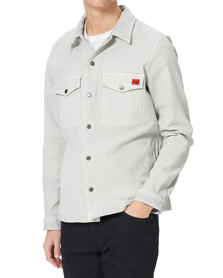 Herr | Skjortor | HUGO | Enalu Overshirt Medium Grey