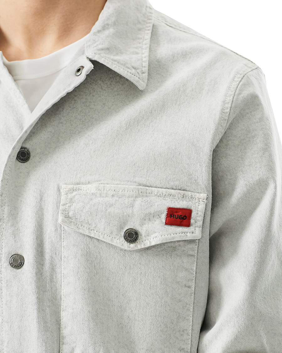 Herr | Skjortor | HUGO | Enalu Overshirt Medium Grey