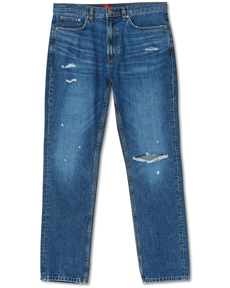 Herr | Jeans | HUGO | 677 Regular Fit Distressed Jeans Medium Blue