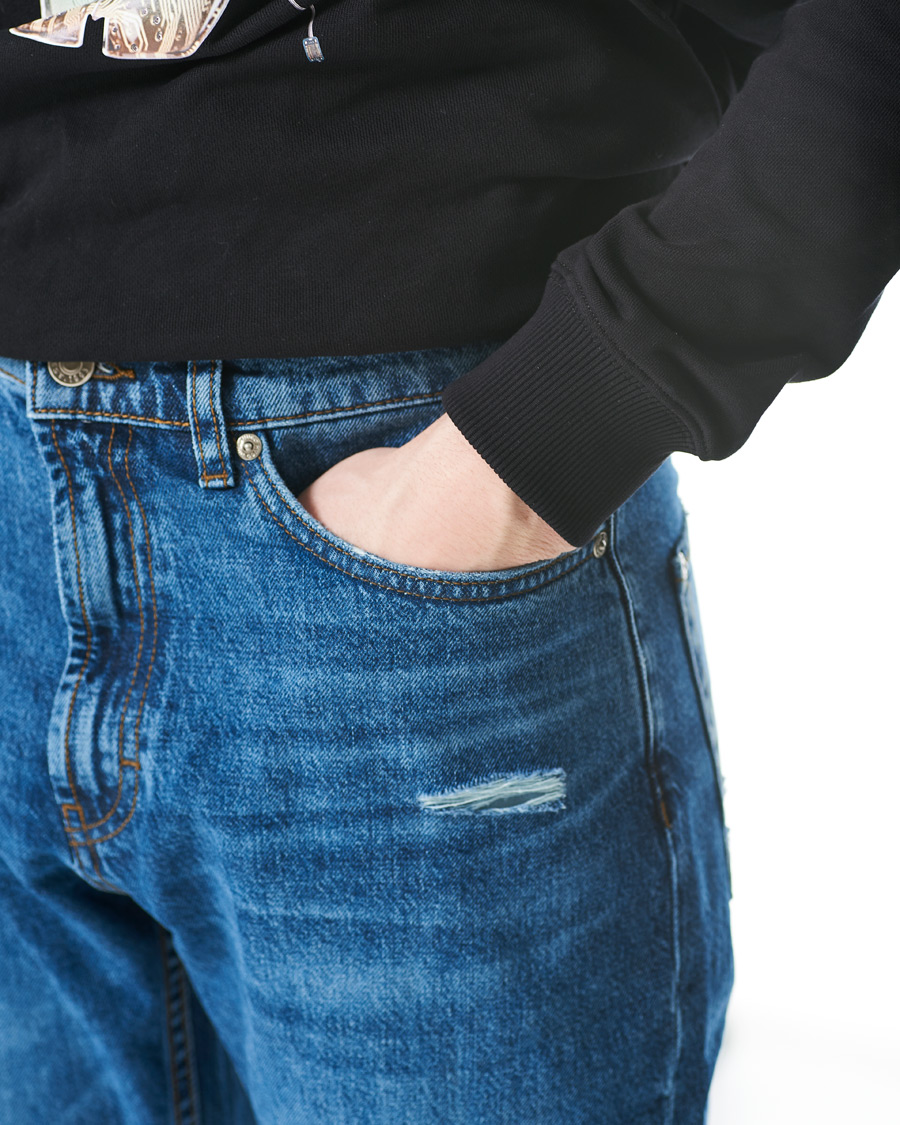 Herr | Jeans | HUGO | 677 Regular Fit Distressed Jeans Medium Blue