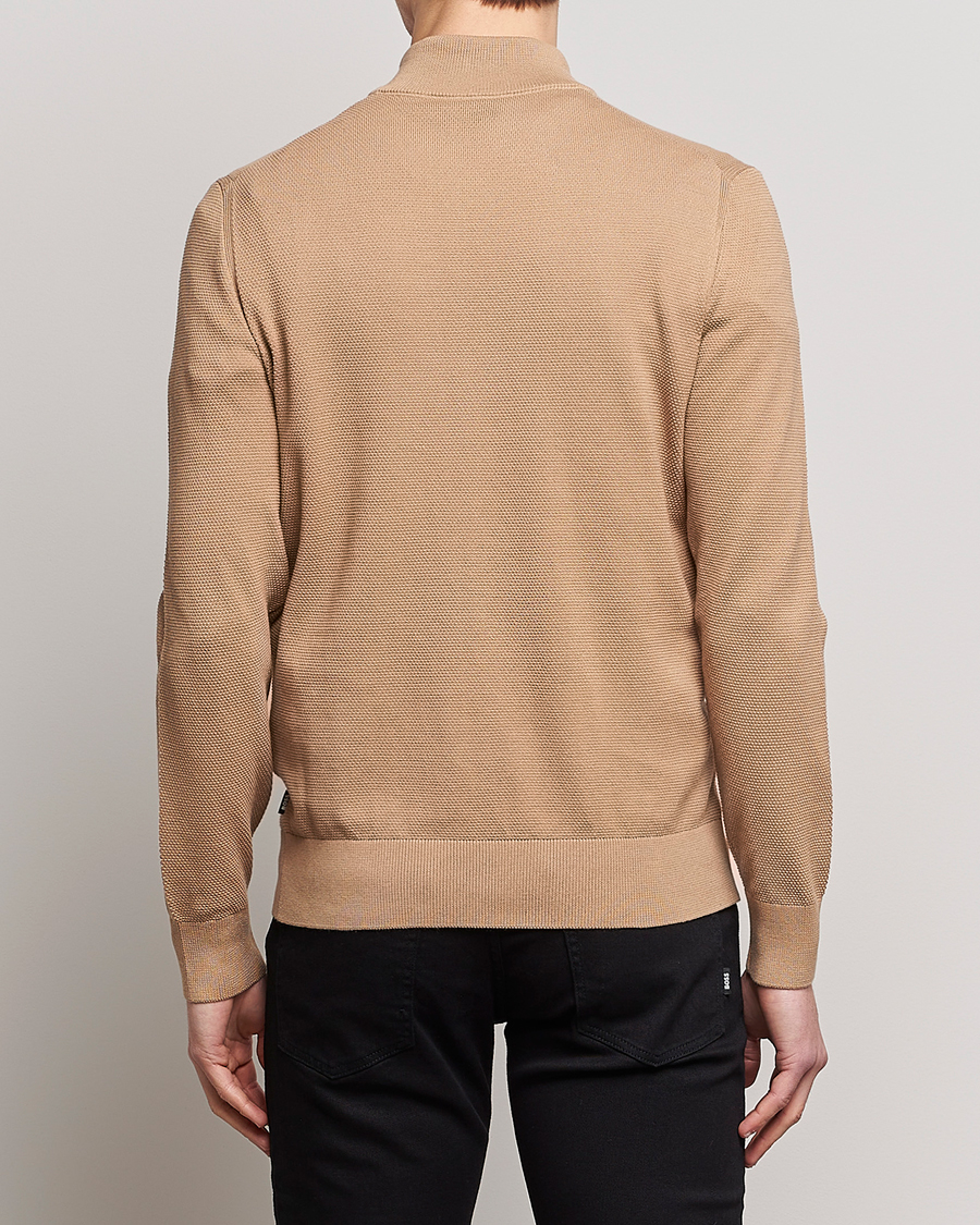 Herr | Tröjor | BOSS BLACK | Ebrando Half-Zip Medium Beige
