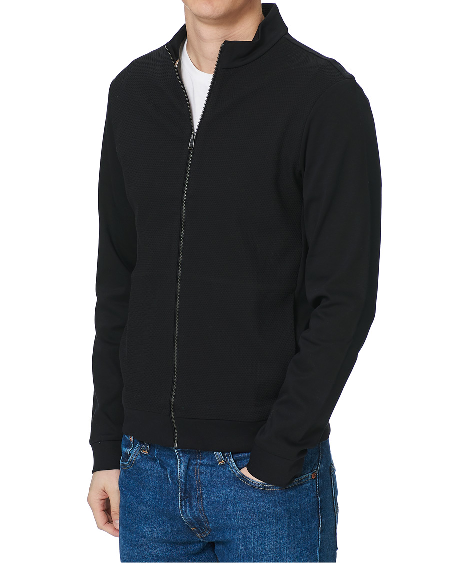 Herr | Tröjor | BOSS BLACK | BOSS Skiles Knitted Full-Zip Sweater Black