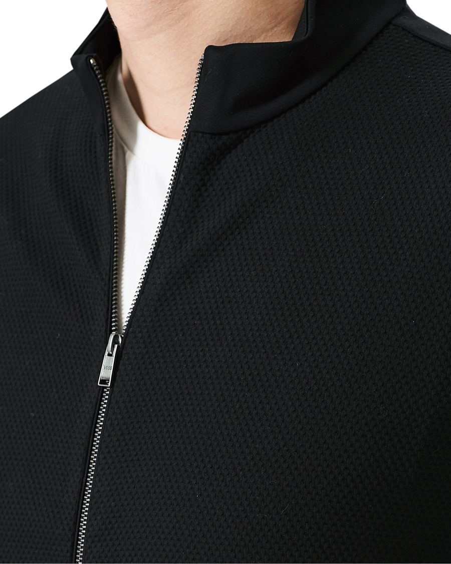 Herr | Tröjor | BOSS BLACK | BOSS Skiles Knitted Full-Zip Sweater Black