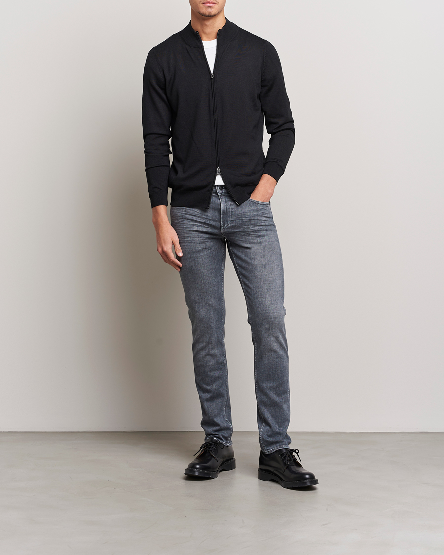 Herr | Tröjor | BOSS BLACK | Balonso Full-Zip Sweater Black