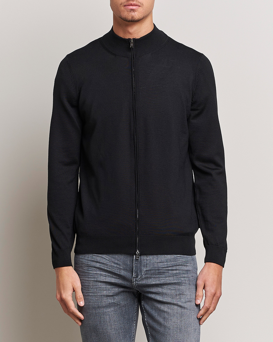 Herr | BOSS | BOSS BLACK | Balonso Full-Zip Sweater Black