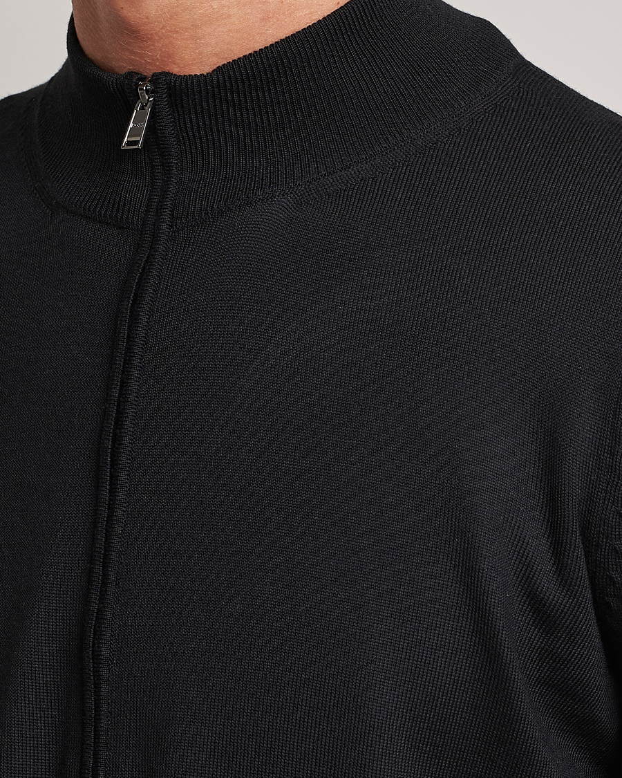 Herr | Tröjor | BOSS BLACK | Balonso Full-Zip Sweater Black