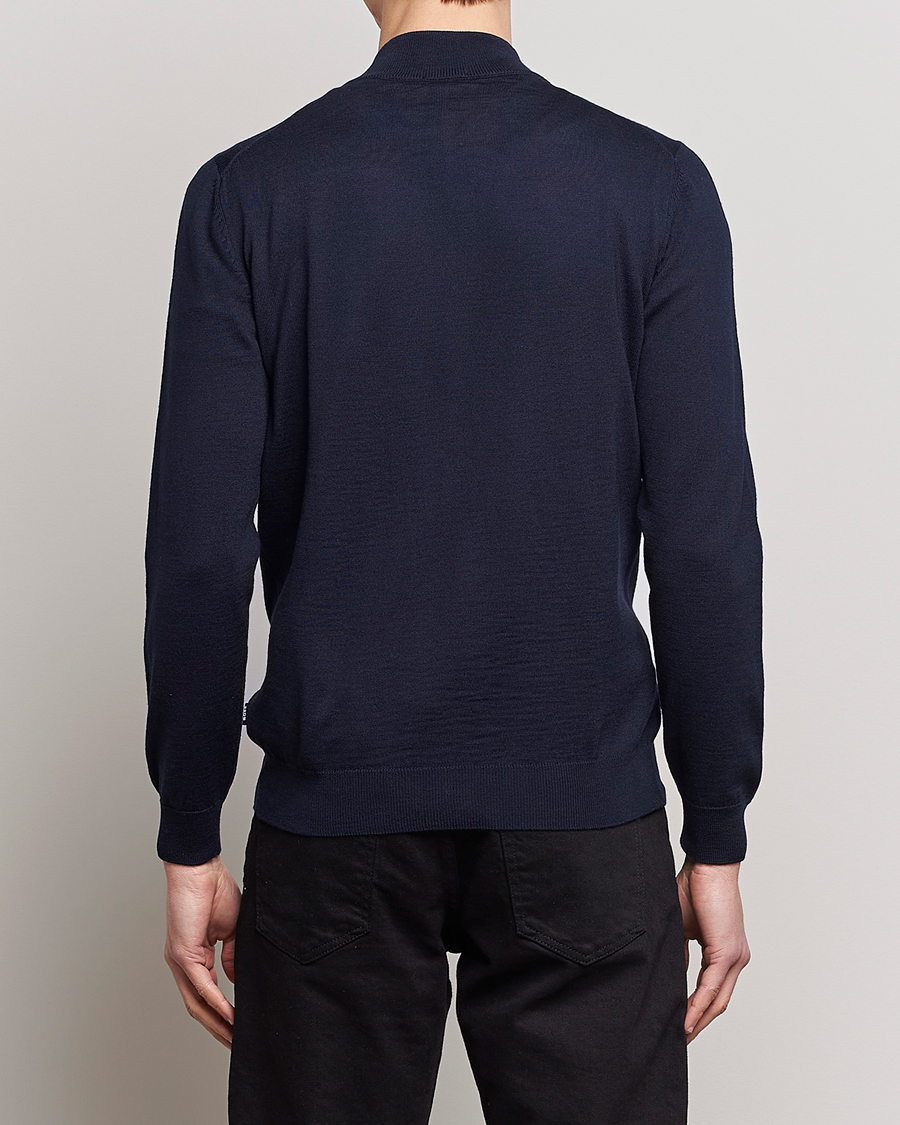 Herr | Tröjor | BOSS BLACK | Balonso Full-Zip Sweater Dark Blue