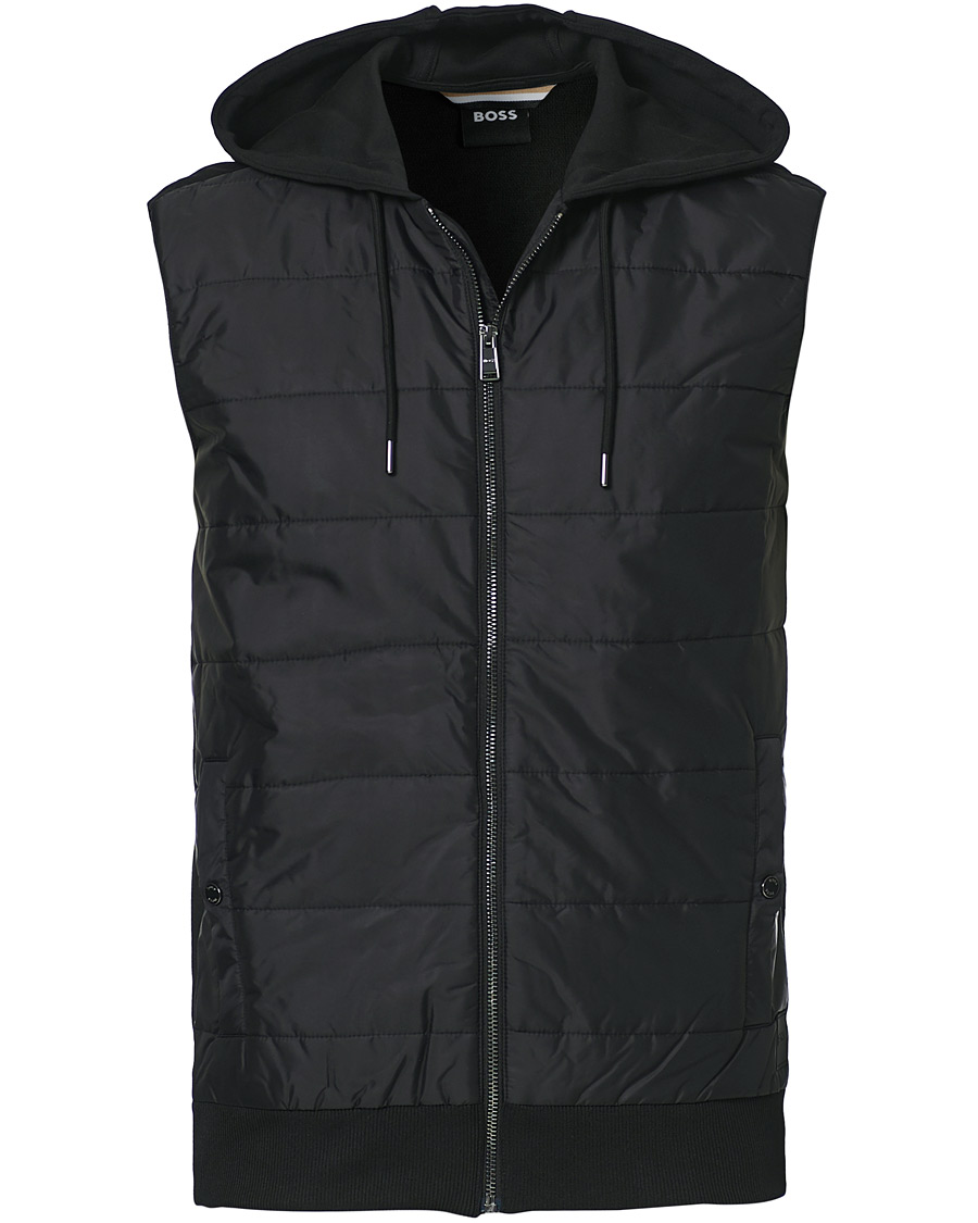 Herr | Jackor | BOSS BLACK | BOSS Landino Hybrid Hooded Vest Black