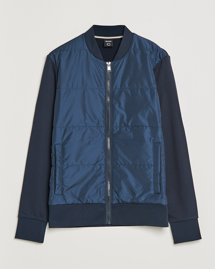 Herr | Jackor | BOSS BLACK | BOSS Skiles Hybrid Bomber Jacket Dark Blue