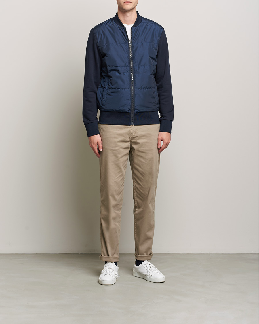 Herr | Jackor | BOSS BLACK | BOSS Skiles Hybrid Bomber Jacket Dark Blue