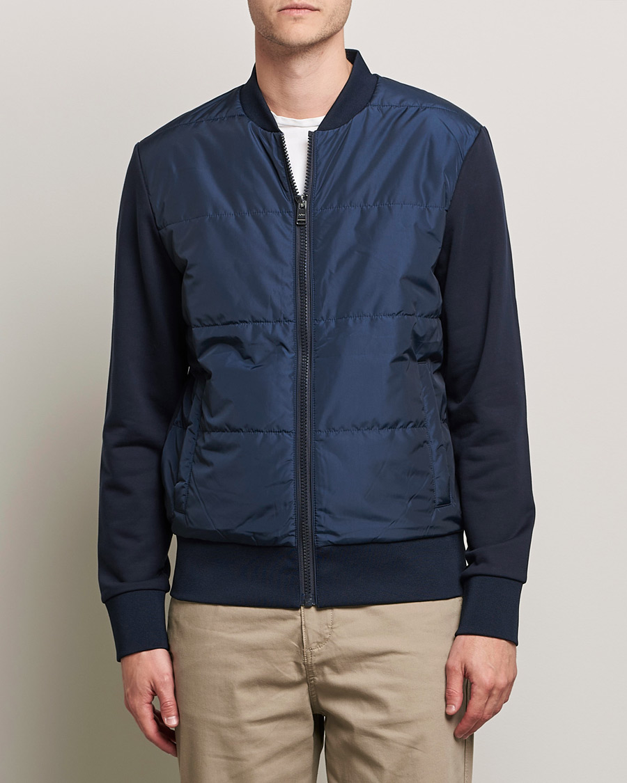 Herr | Jackor | BOSS BLACK | BOSS Skiles Hybrid Bomber Jacket Dark Blue