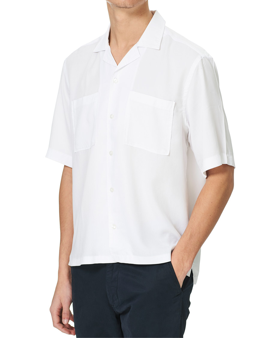 Herr | Skjortor | BOSS BLACK | BOSS Lars Resort Collar Short Sleeve Shirt White