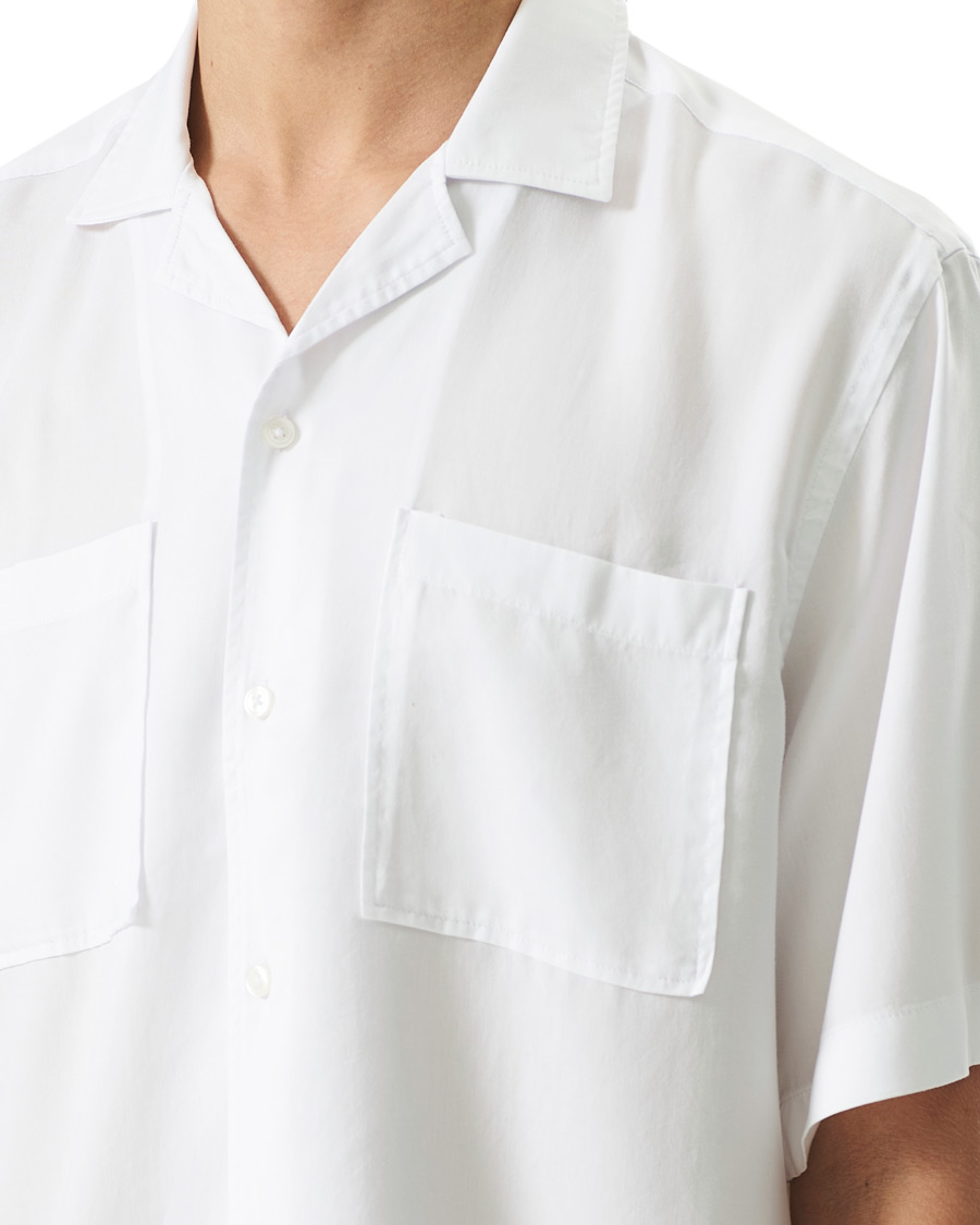 Herr | Skjortor | BOSS BLACK | BOSS Lars Resort Collar Short Sleeve Shirt White