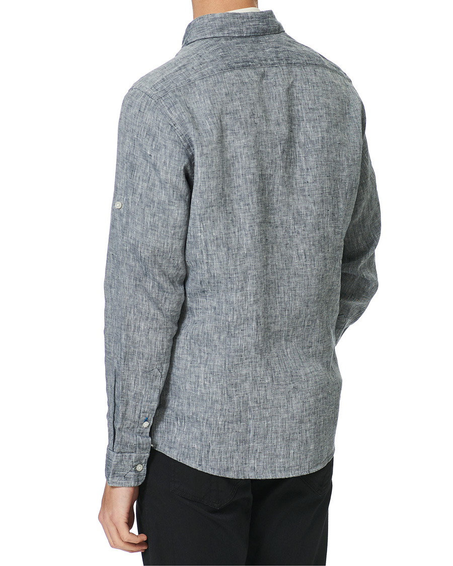 Herr | Skjortor | BOSS BLACK | BOSS Lukas Linen Shirt Dark Blue
