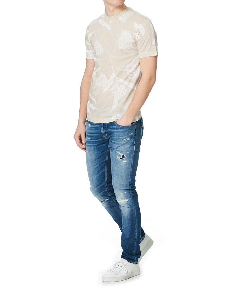Herr | T-Shirts | BOSS BLACK | BOSS Tessler Printed Flower Tee Light Beige