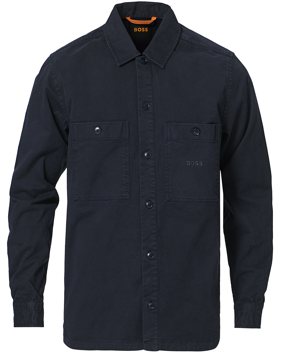 Herr | Skjortor | BOSS ORANGE | BOSS Casual Locky Pocket Overshirt Dark Blue
