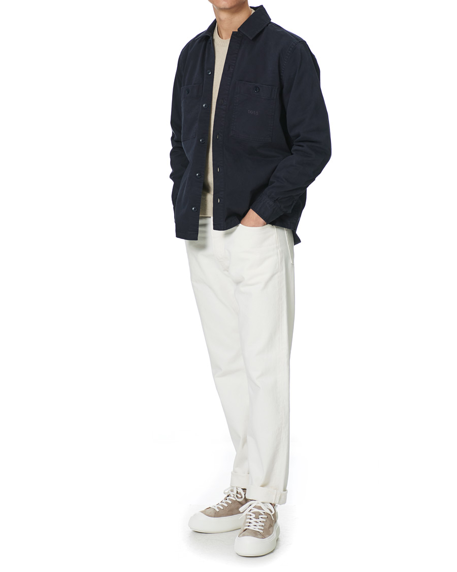 Herr | Skjortor | BOSS ORANGE | BOSS Casual Locky Pocket Overshirt Dark Blue