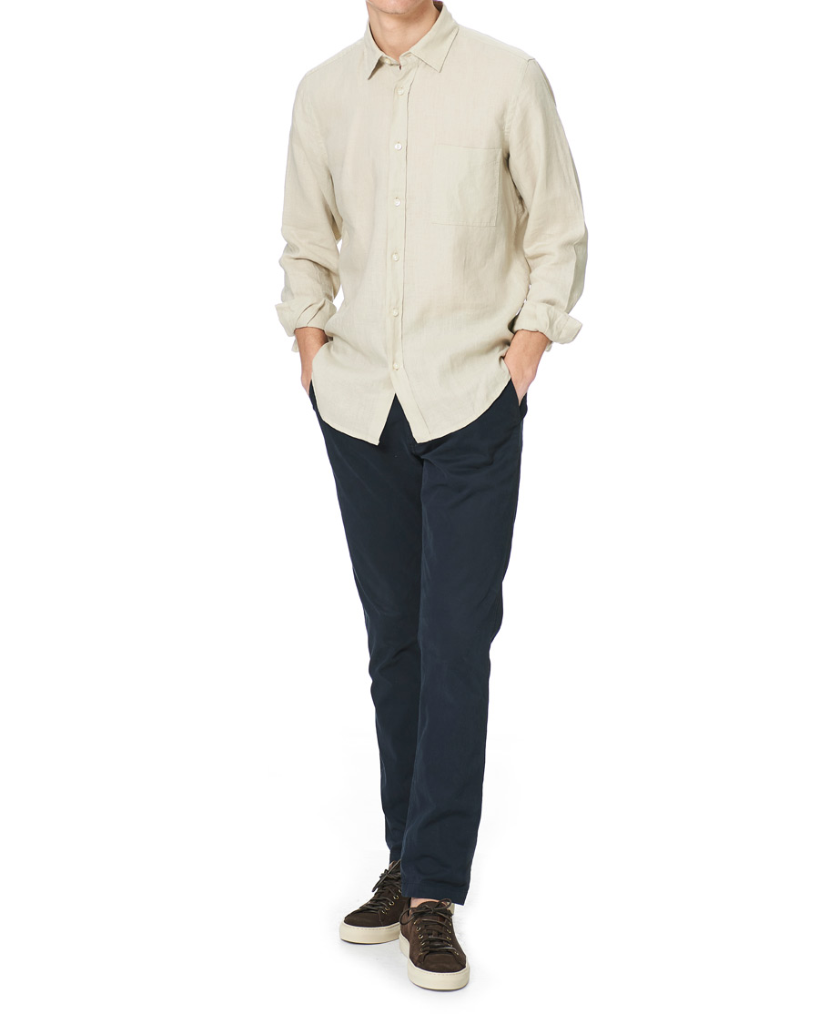 Herr | Skjortor | BOSS ORANGE | BOSS Casual Relegent Linen Shirt Light Beige