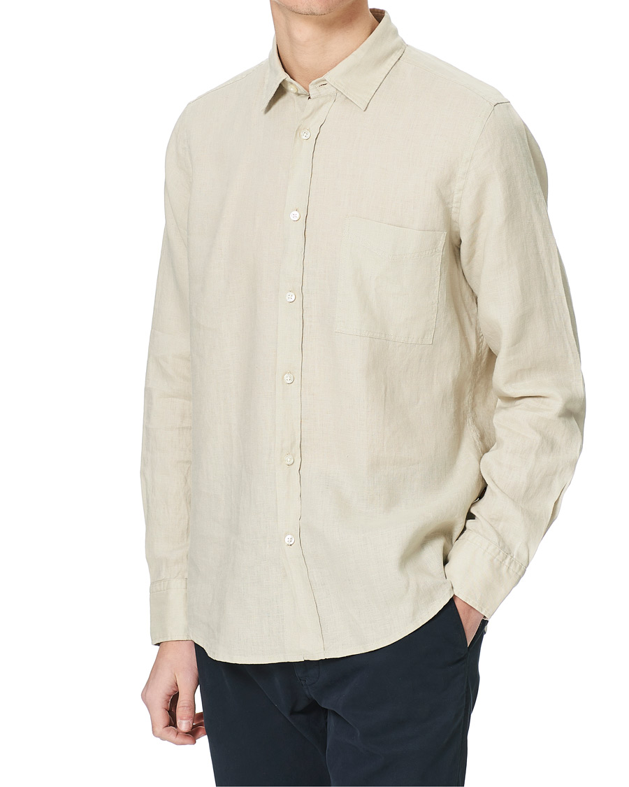 Herr | Skjortor | BOSS ORANGE | BOSS Casual Relegent Linen Shirt Light Beige