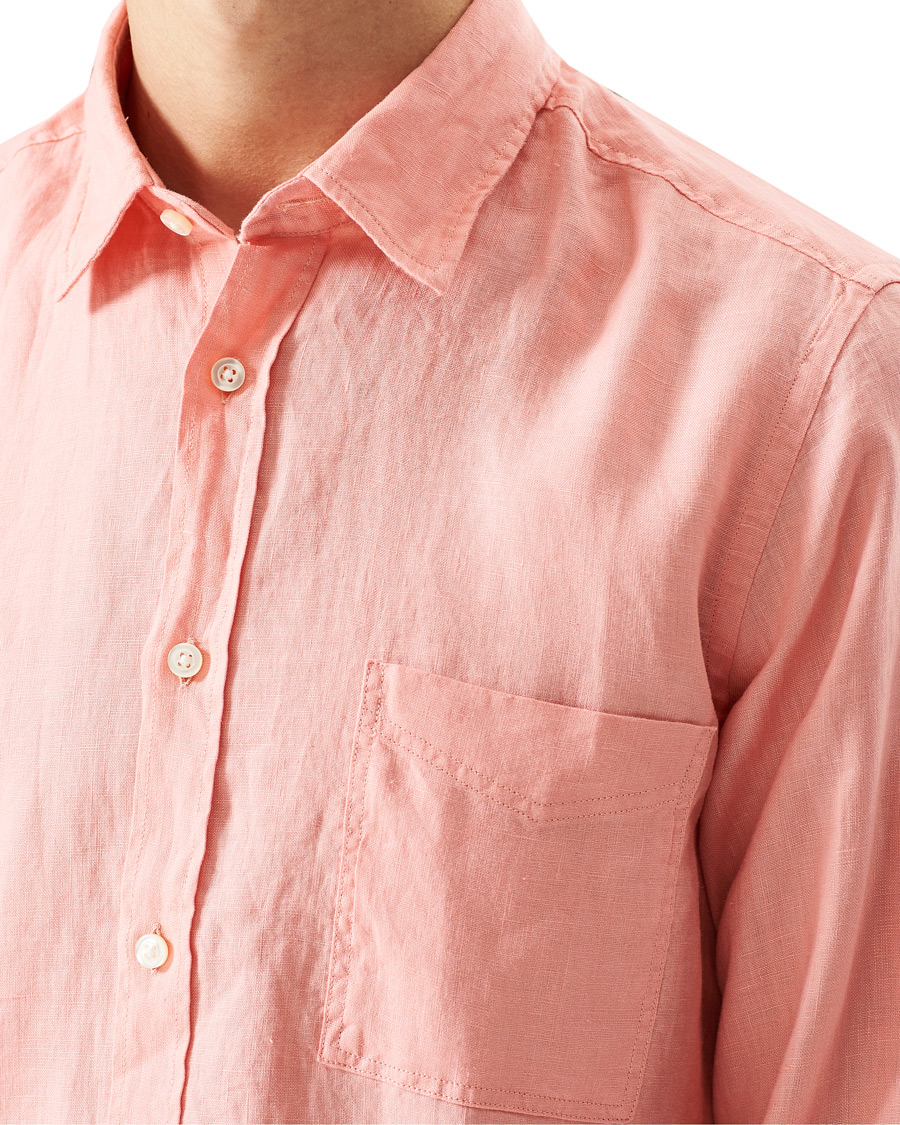 Herr | Skjortor | BOSS ORANGE | BOSS Casual Relegent Linen Shirt Pastel Red