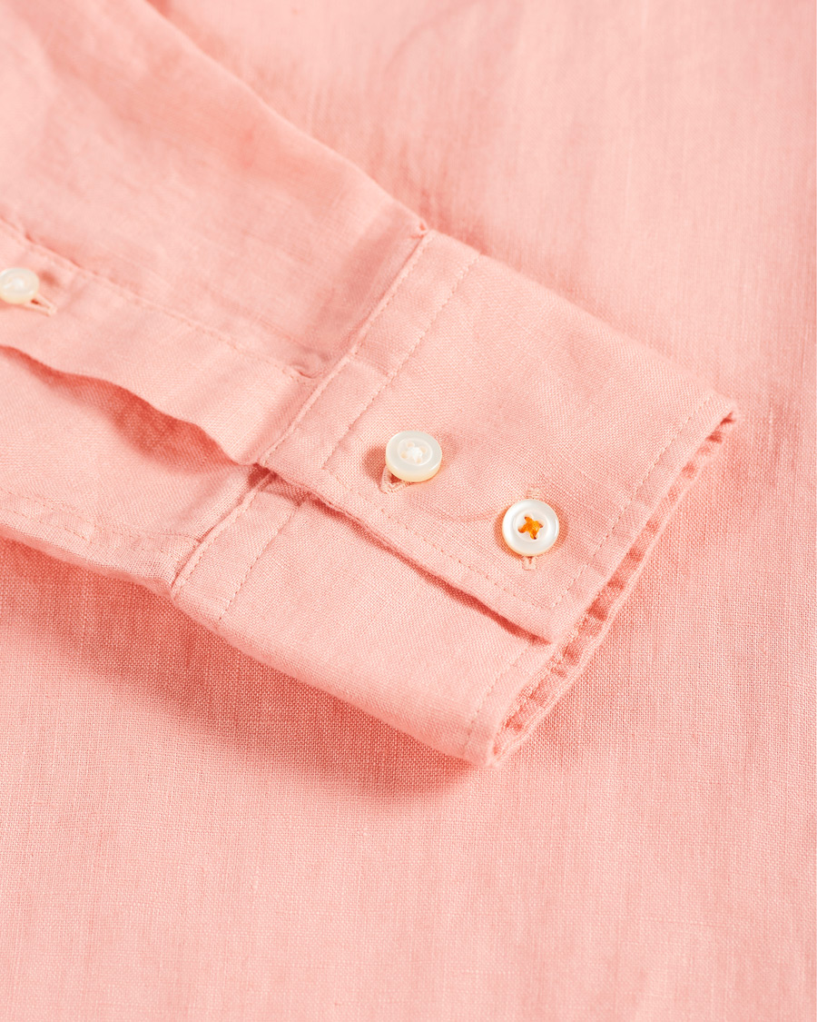 Herr | Skjortor | BOSS ORANGE | BOSS Casual Relegent Linen Shirt Pastel Red