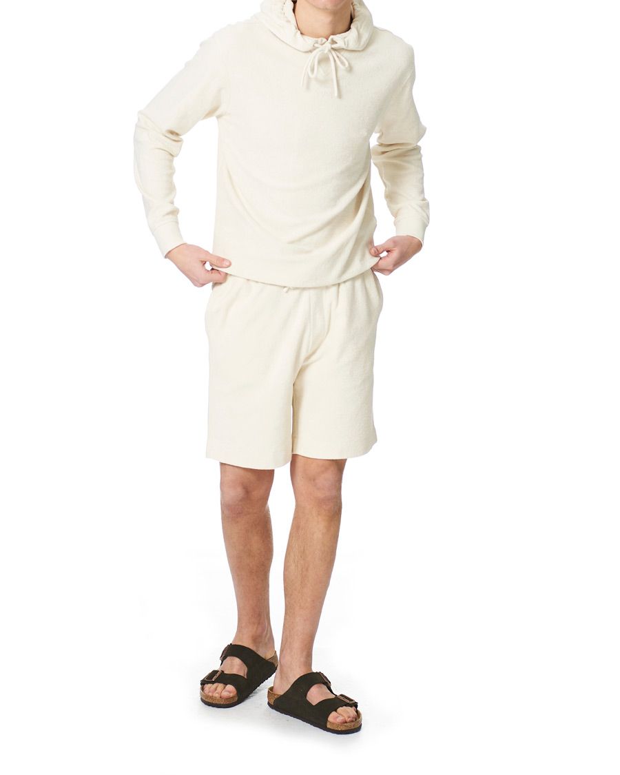 Herr | Tröjor | BOSS ORANGE | BOSS Casual Wetowel Terry Hoodie Open White