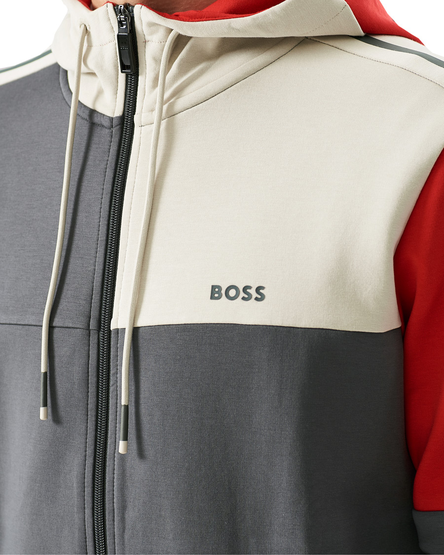 Herr | Tröjor | BOSS GREEN | BOSS Athleisure Saggy Full Zip Hoodie Dark Grey