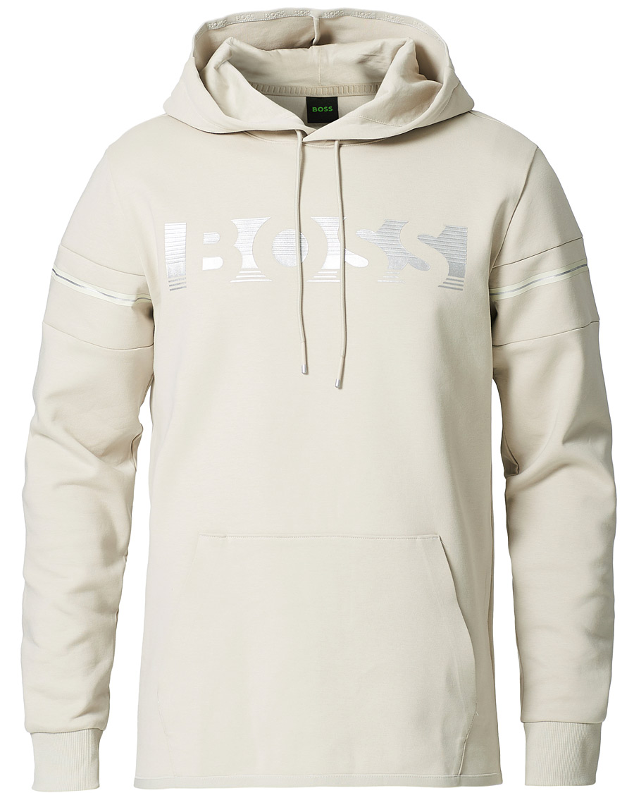 Herr | Tröjor | BOSS GREEN | BOSS Athleisure Soody Hoodie Light Beige