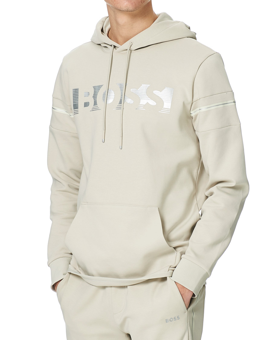 Herr | Tröjor | BOSS GREEN | BOSS Athleisure Soody Hoodie Light Beige