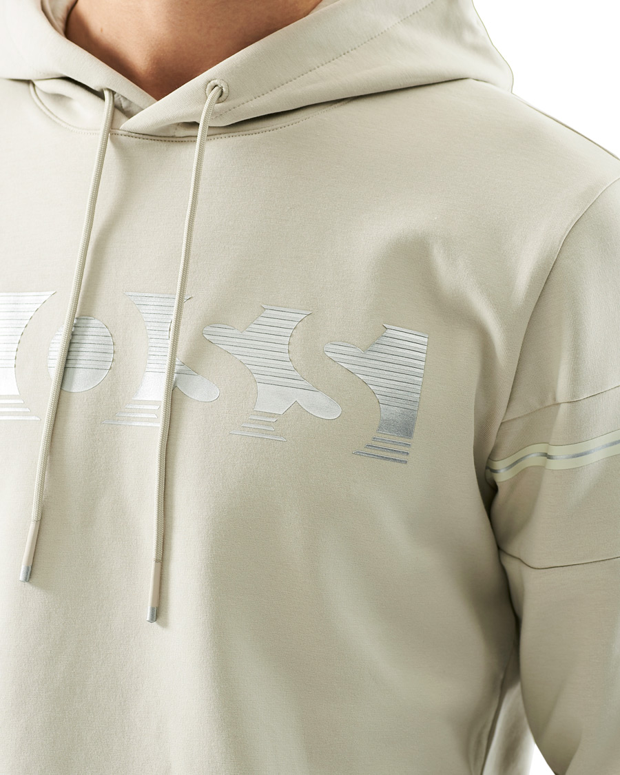 Herr | Tröjor | BOSS GREEN | BOSS Athleisure Soody Hoodie Light Beige