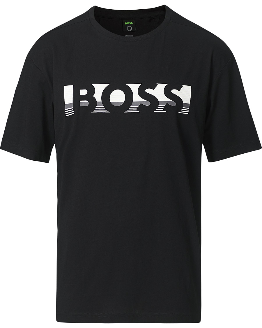 Herr | T-Shirts | BOSS GREEN | BOSS Athleisure Logo Crew Neck Tee Black