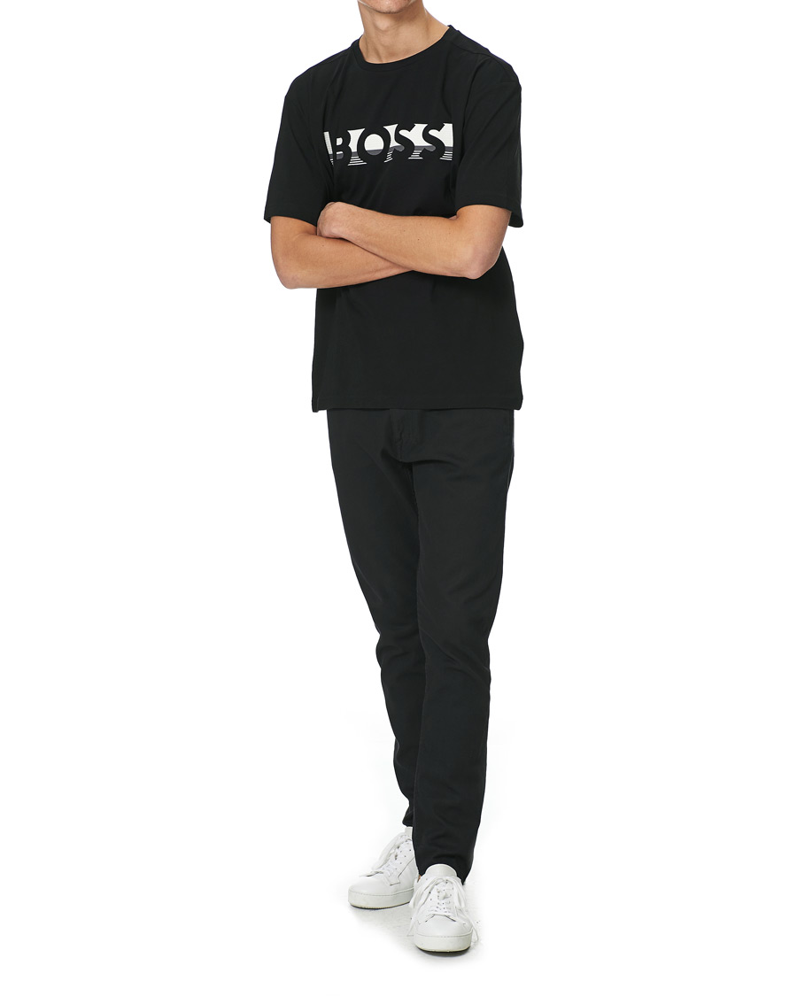 Herr | T-Shirts | BOSS GREEN | BOSS Athleisure Logo Crew Neck Tee Black