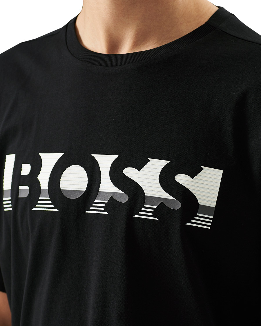 Herr | T-Shirts | BOSS GREEN | BOSS Athleisure Logo Crew Neck Tee Black