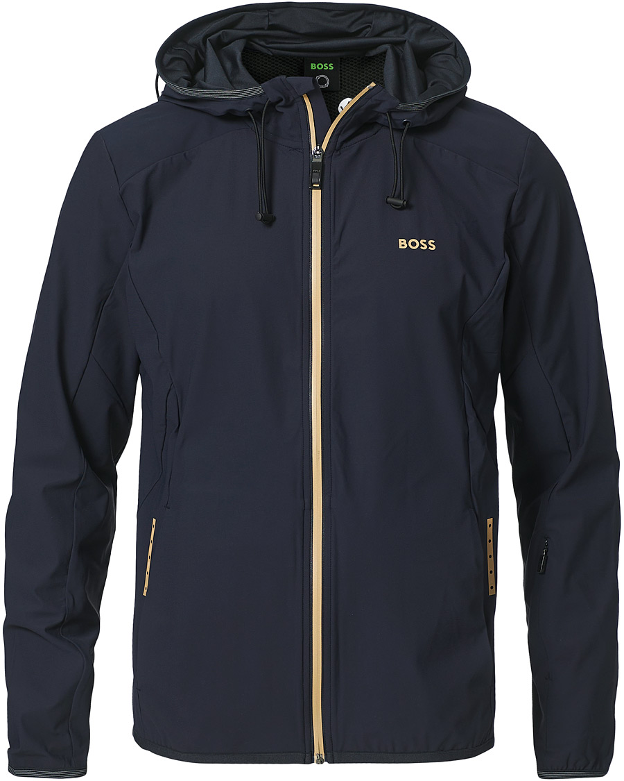 Herr | Tröjor | BOSS GREEN | BOSS Athleisure Swoven Zip Jacket Dark Blue