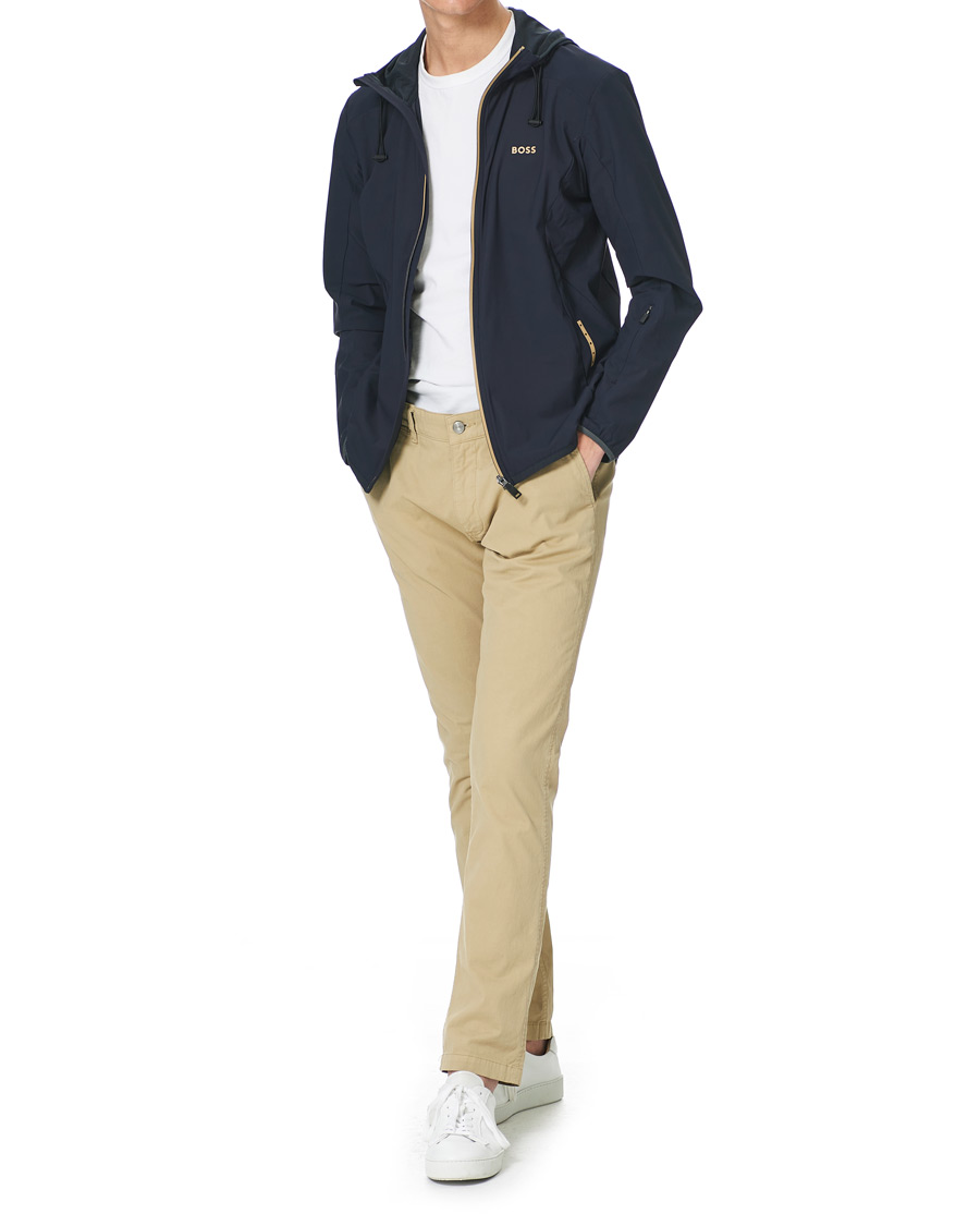 Herr | Tröjor | BOSS GREEN | BOSS Athleisure Swoven Zip Jacket Dark Blue